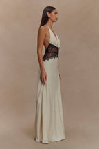 Sukienka maxi Elara Satin Lace