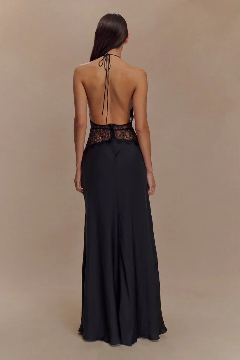 Sukienka maxi Elara Satin Lace