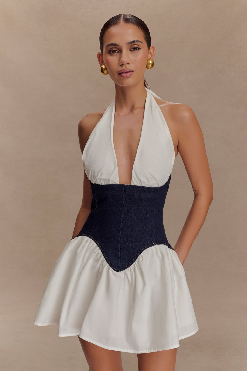 Sukienka mini Luna - Denim Cotton