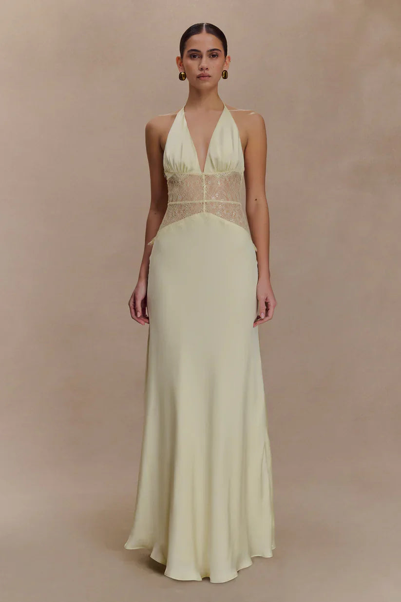 Sukienka maxi Elara Satin Lace