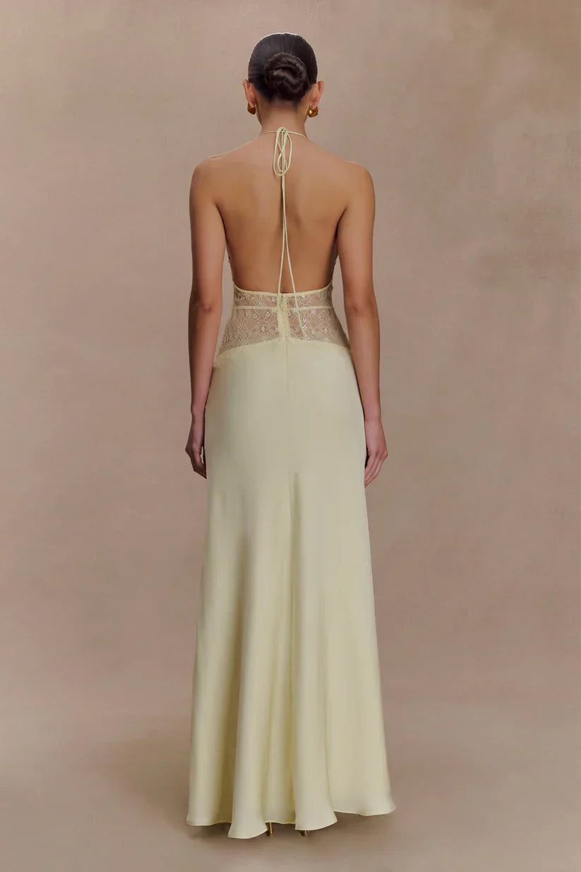 Sukienka maxi Elara Satin Lace