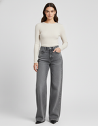 Aitana | Szare jeansy bootcut – swobodna elegancja