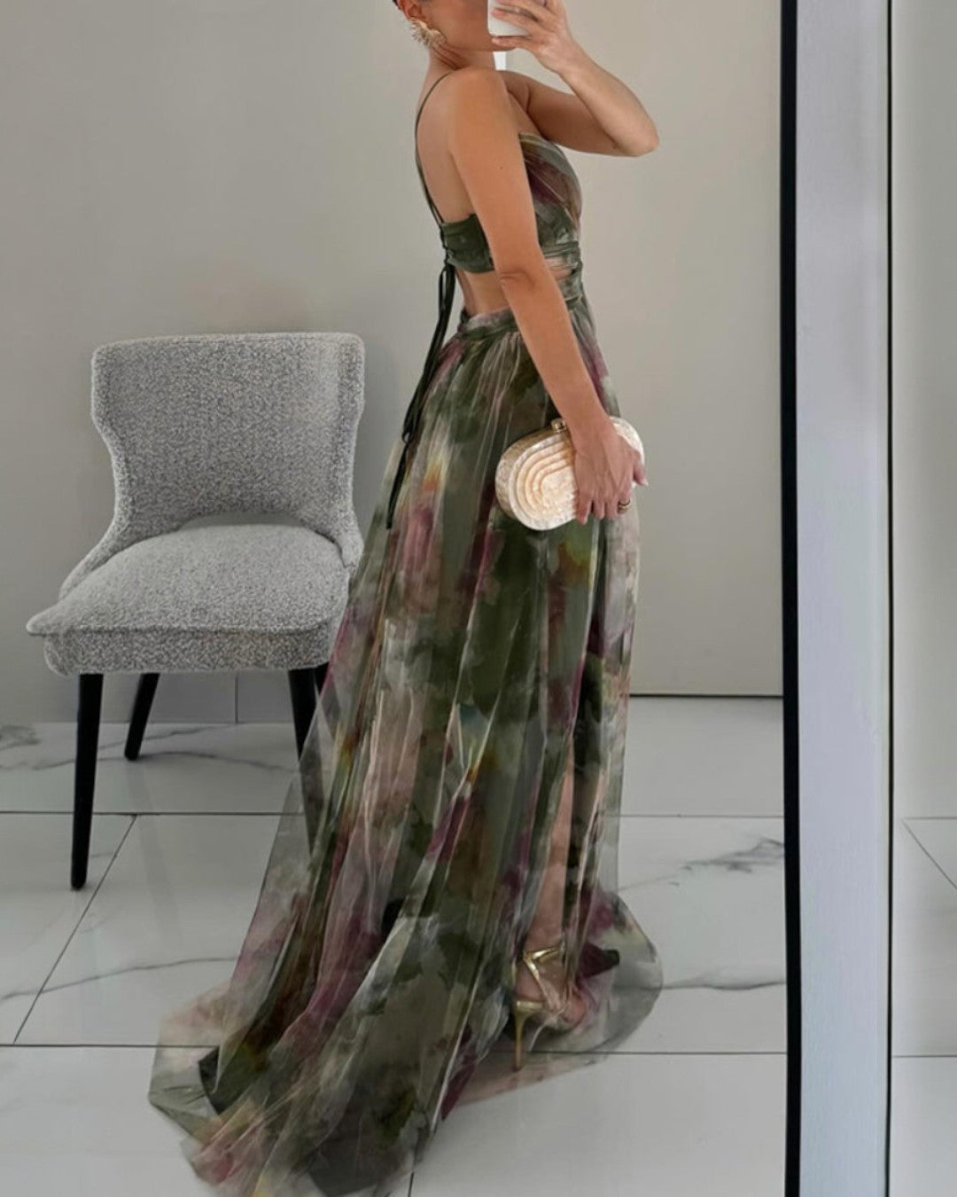 Giselle Letnia sukienka maxi w kwiaty