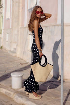 Noir Dot Maxi Sukienka