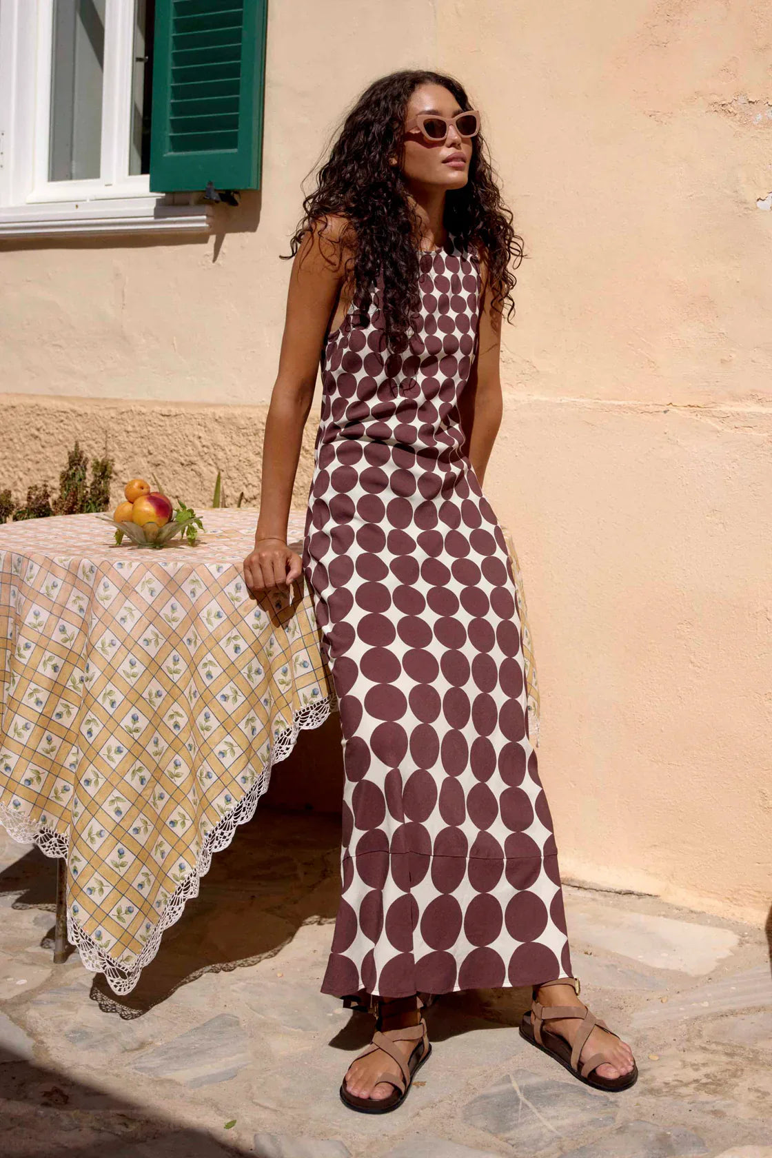 Noir Dot Maxi Sukienka