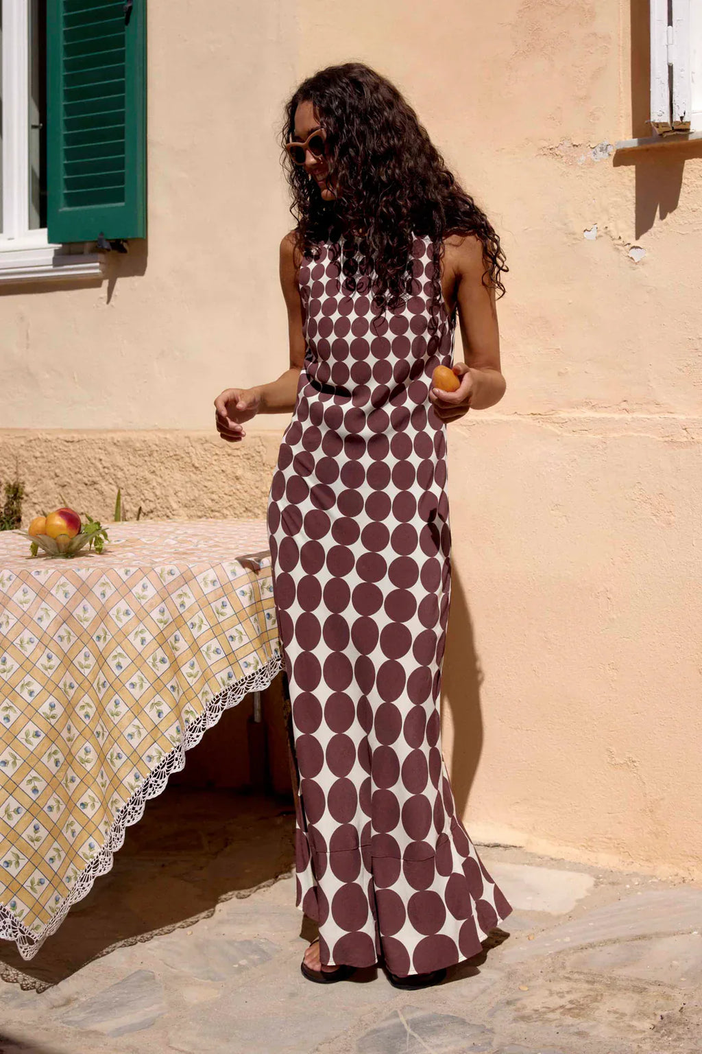 Noir Dot Maxi Sukienka