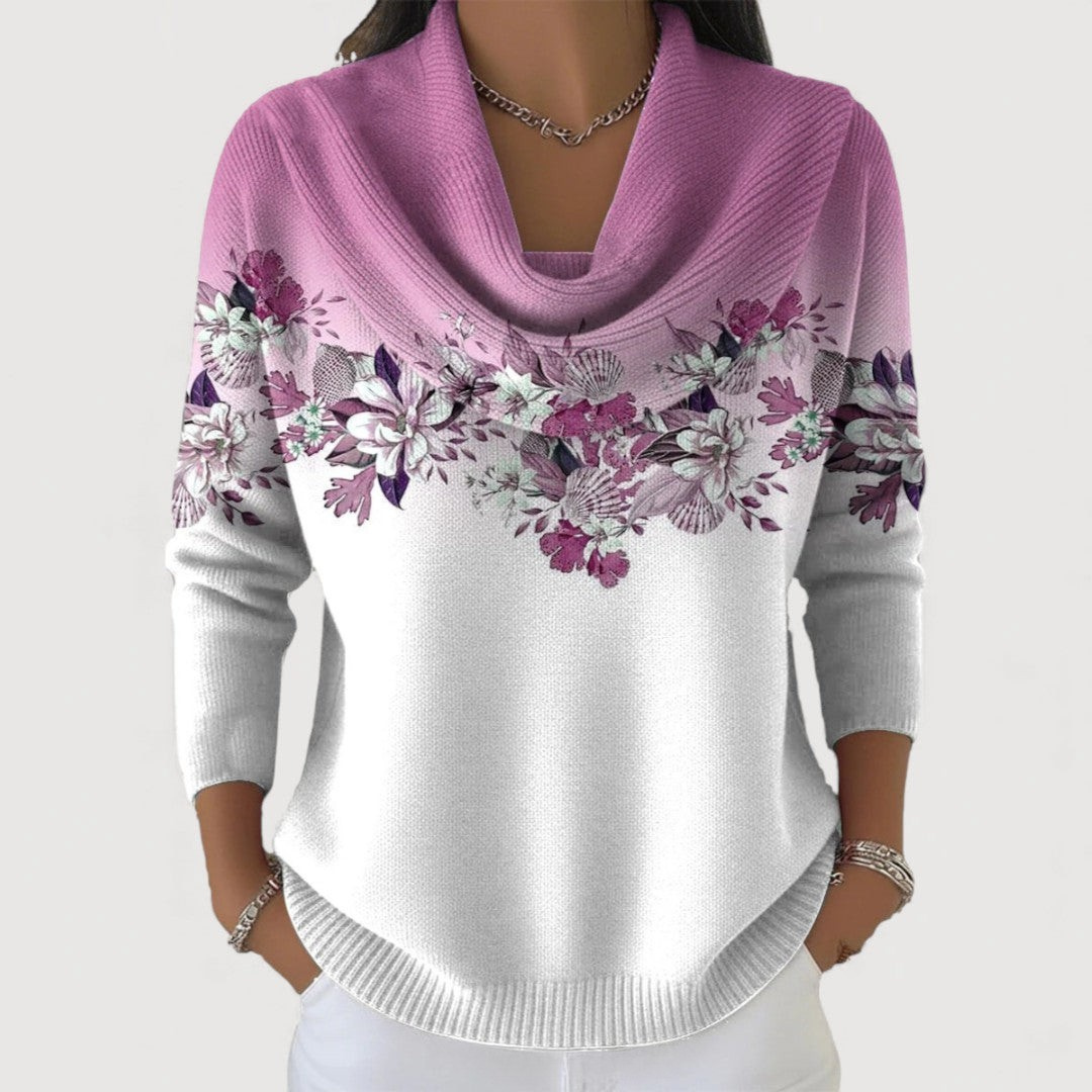 Alora | Kwiatowy sweter