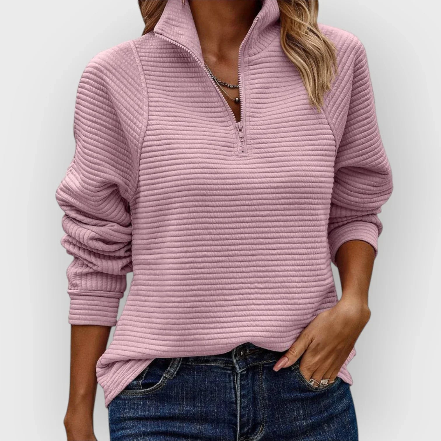 Ivy | Sweter Casual Chic z Zamkiem