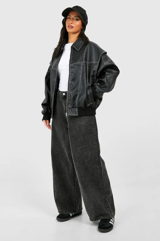Kurtka Lyva z imitacji skóry
