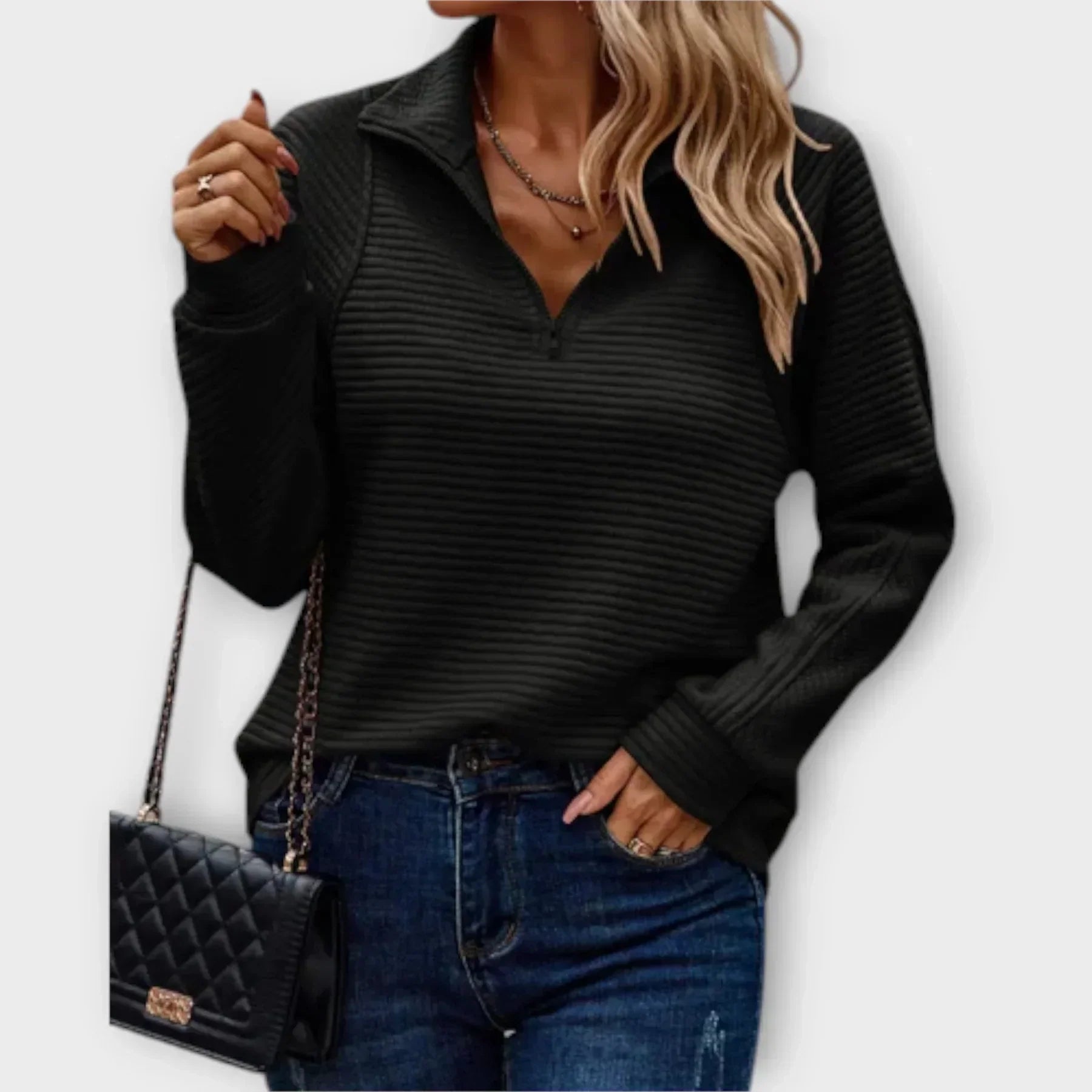Ivy | Sweter Casual Chic z Zamkiem