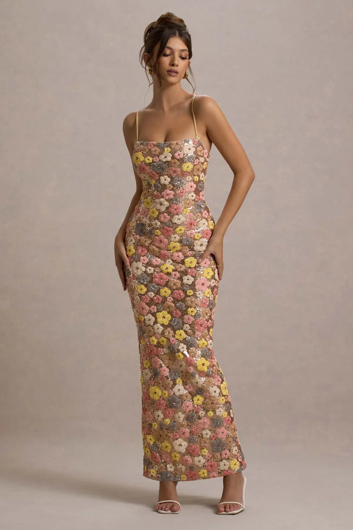 Sukienka maxi Daisy Pastel Floral