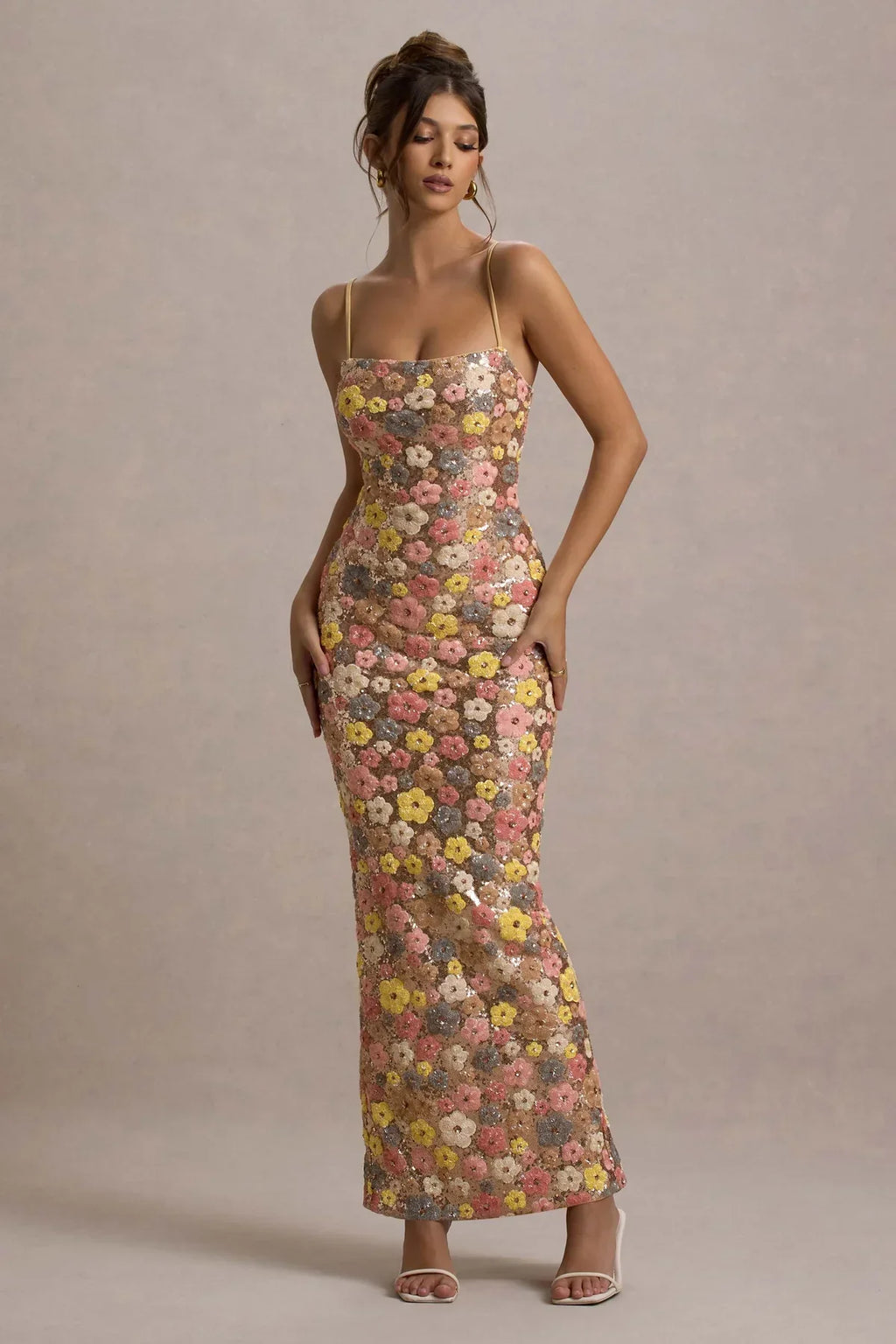 Sukienka maxi Daisy Pastel Floral
