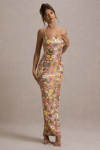 Sukienka maxi Daisy Pastel Floral